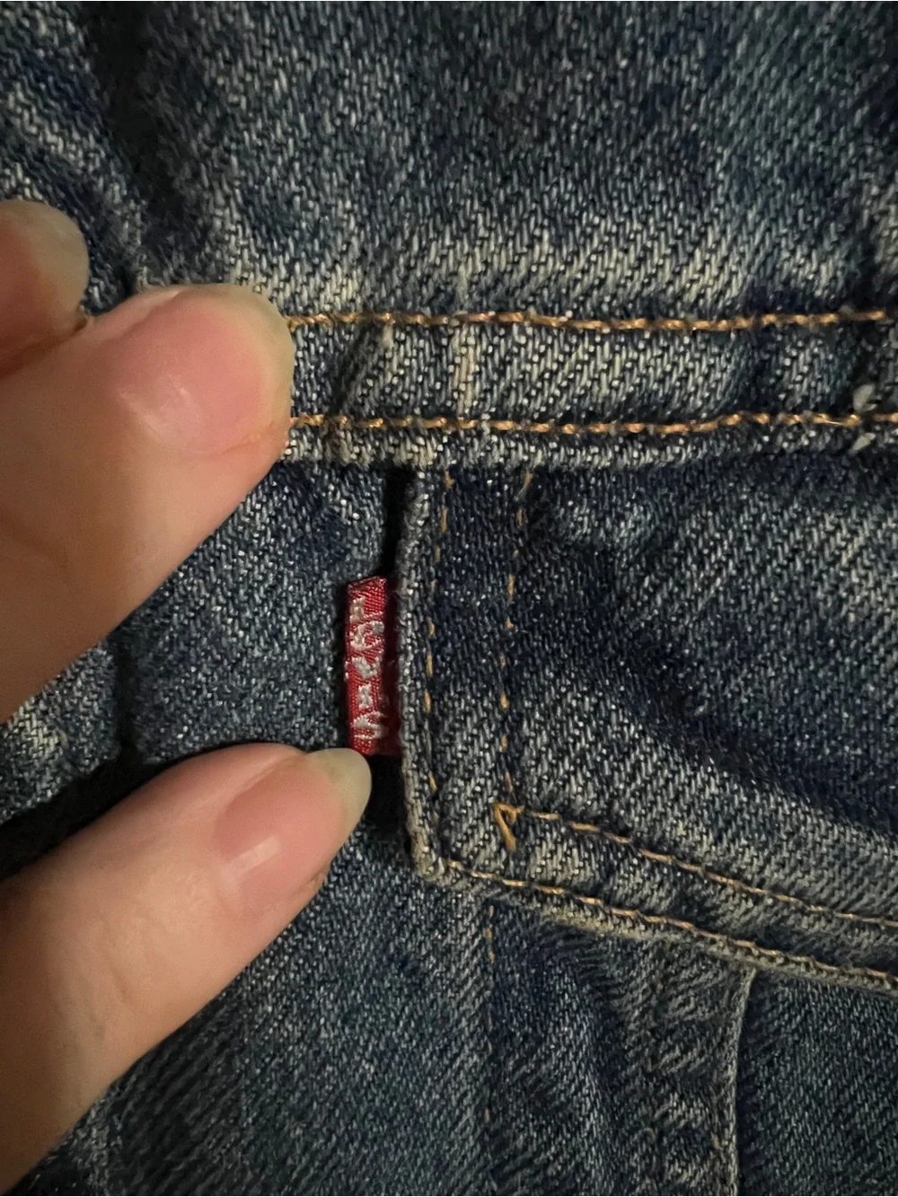 LEVI’S‎ *Vintage* 90’s Plaid Lined Trucker Denim Jacket Mens’s Sz L